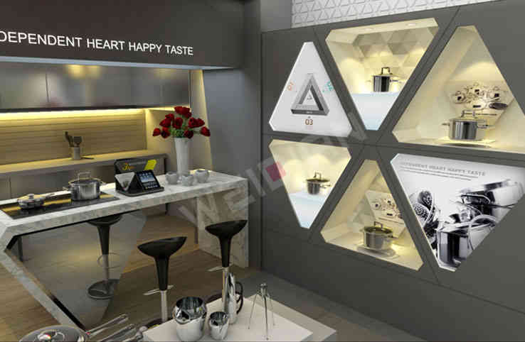 廣州裝修設計公司三A廚具全國終端形象店裝飾設計案例 廣州裝修設計公司三A廚具全國終端形象店裝飾設計案例