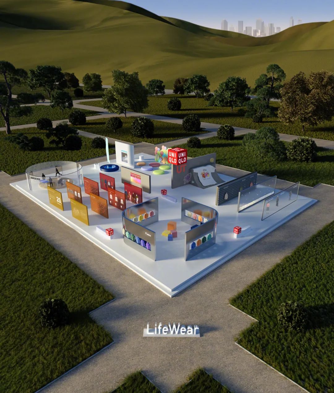 杭州展會設計搭建公司領你看2023進博會最具有創意00家企業展臺(優衣庫展臺)5